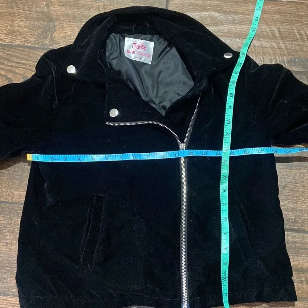 Justice Girl Junior Velvet Jacket Size 18-20